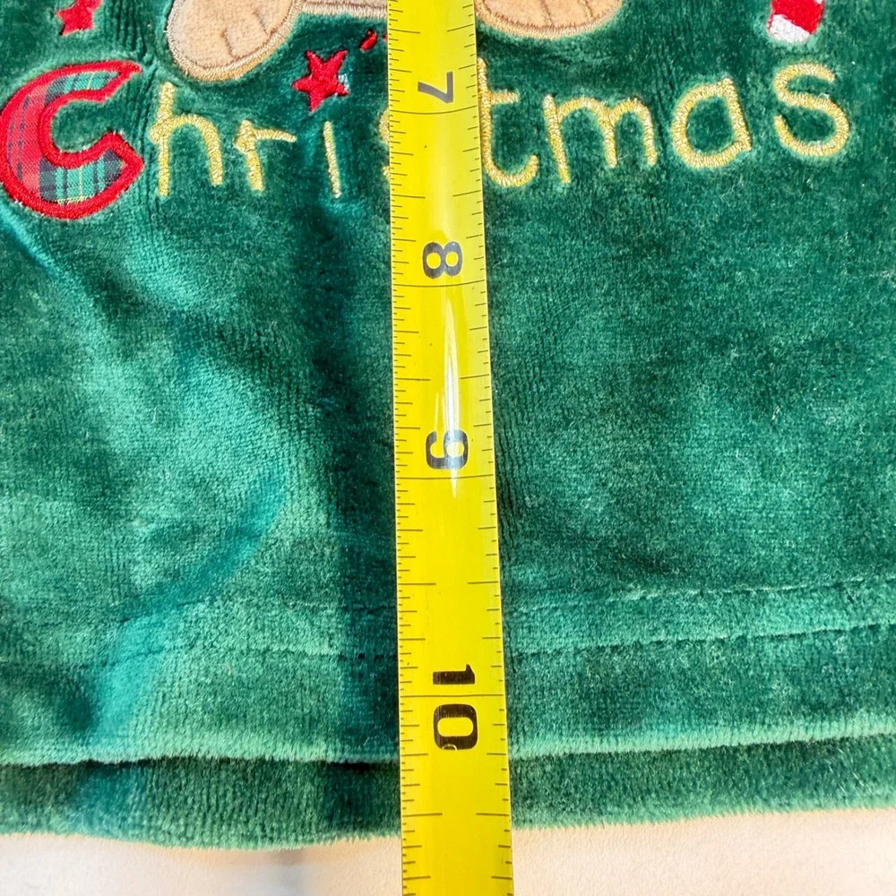 Baby Rageous Pant Set Infant 6 Month Green My 1st Christmas Velour Footed Outfit
